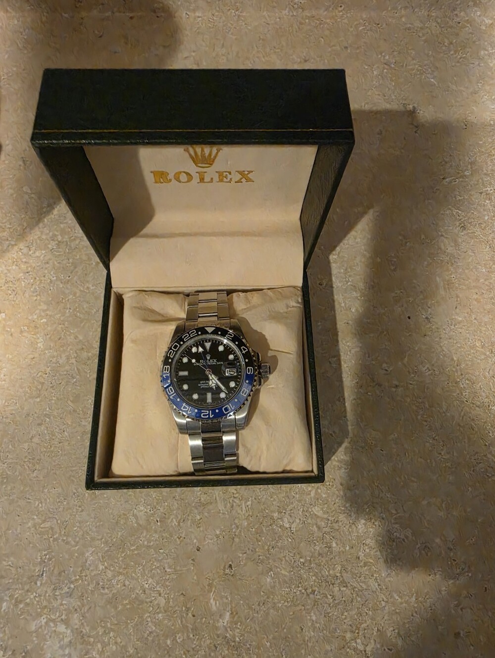 Rolex GMT-Master II Black Dial with Blue and Black Bezel